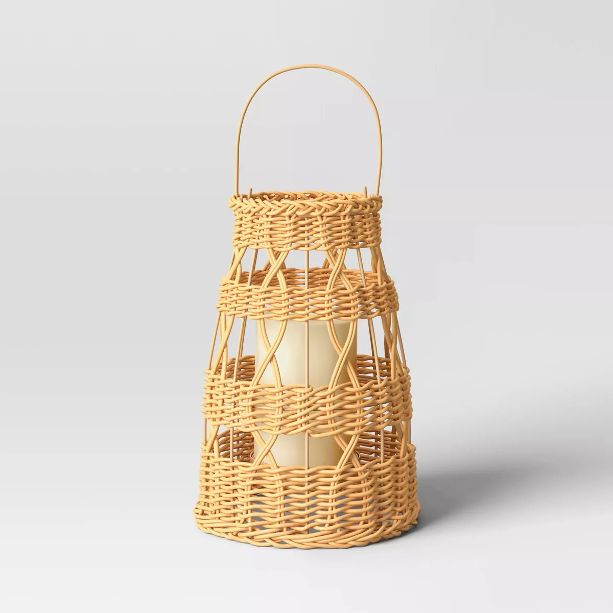 Battery LED Outdoor Lantern Light Beige - Threshold™ designed with Studio McGee | Target