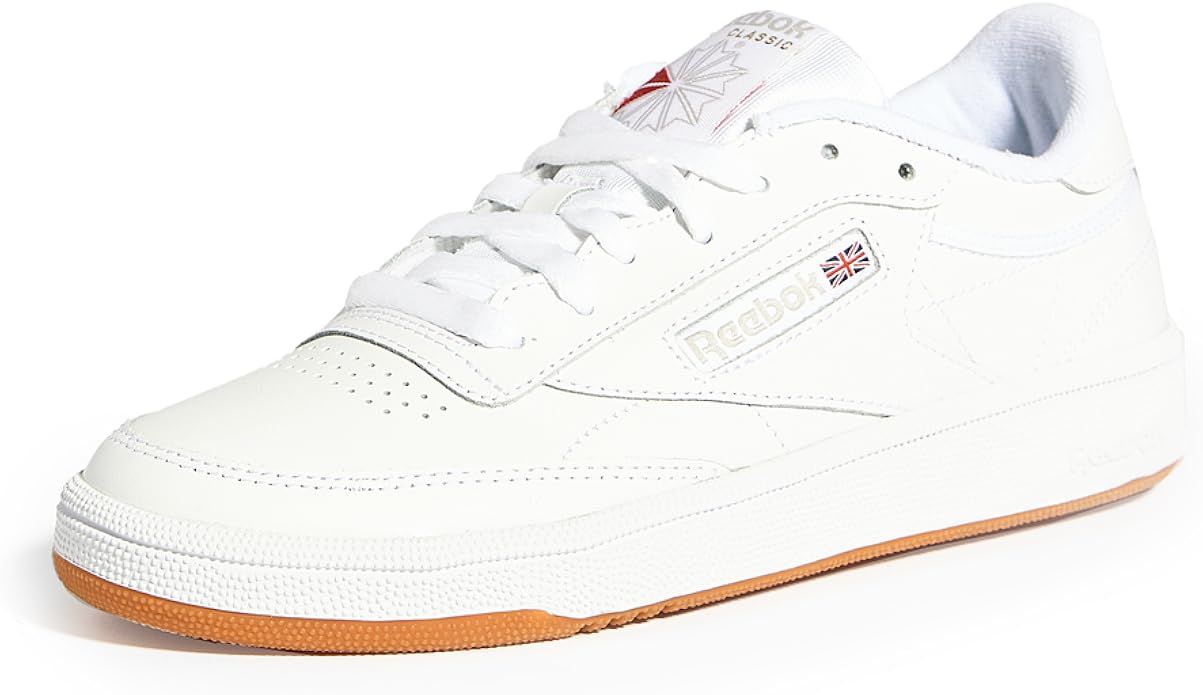 Amazon.com | Reebok Women Club C 85 Sneaker, White/Light Grey/Gum, 8 | Walking | Amazon (US)