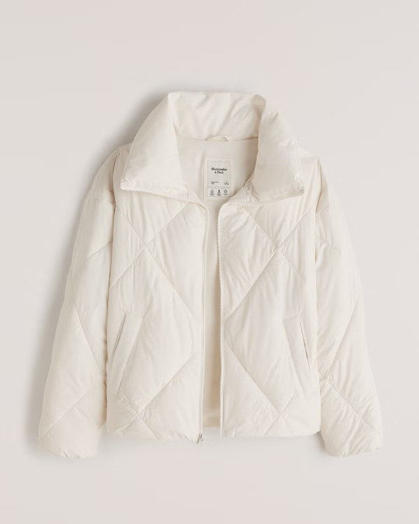 Nylon Mockneck Puffer | Abercrombie & Fitch (US)