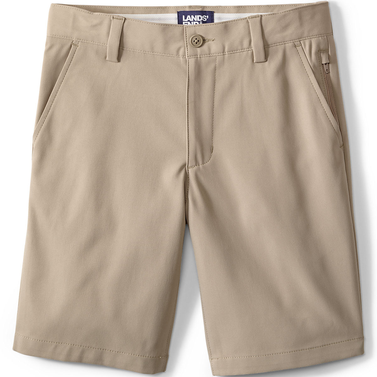 School Uniform Boys Active Performance Chino Shorts Top of Knee | Lands' End (US)