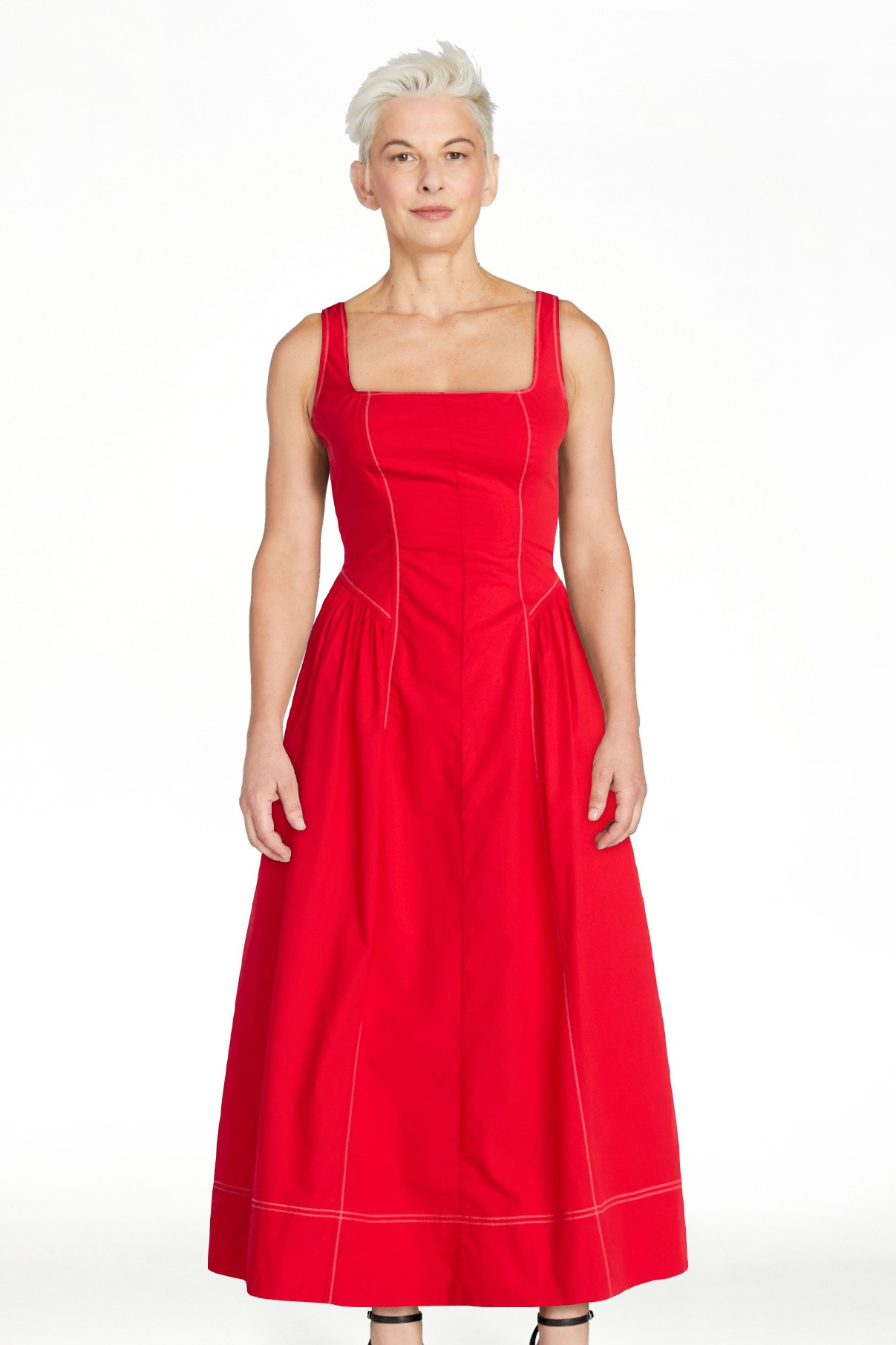 Free Assembly Women's and Women's Plus Sleeveless Cotton Panel Maxi Dress, Sizes XS- 4X | Walmart (US)