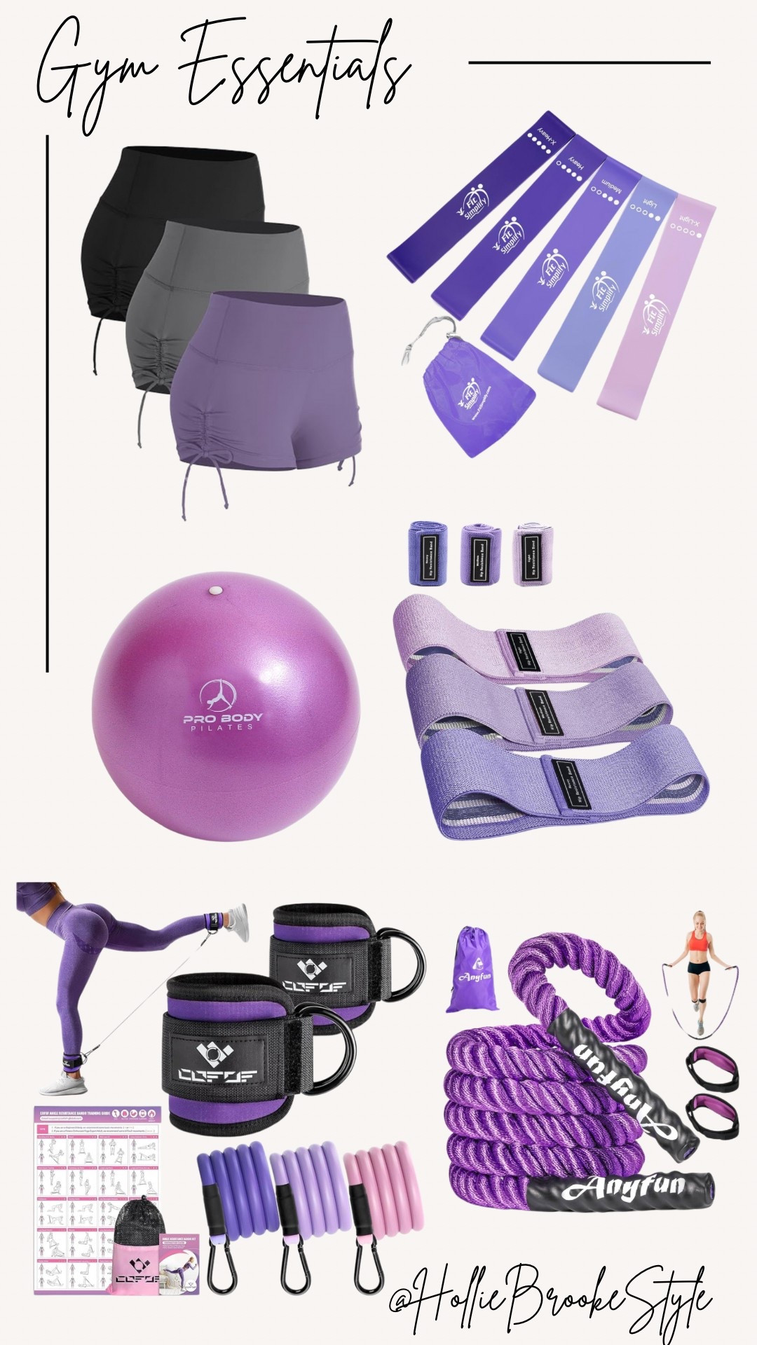 Gym essentials 

Purple workout gear
Fitness
Pilates
Workout accessories 
Booty bands
Fitness lover 

#LTKFindsUnder50 #LTKActive #LTKStyleTip