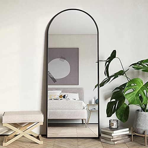 PexFix Full Length Mirror 65"x22" Sleek Arched-Top Floor Mirror Bedroom Dressing Mirror Arched Wa... | Amazon (US)