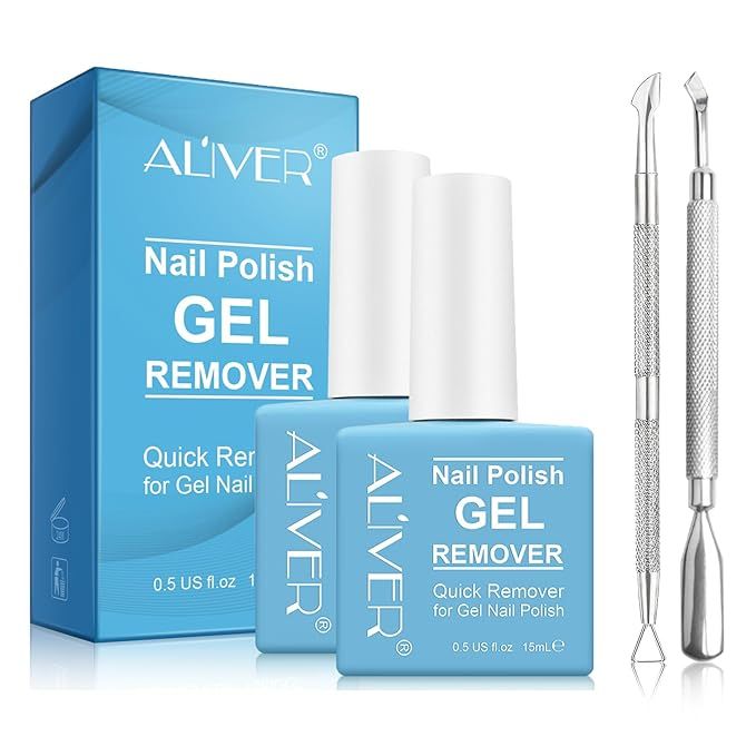2 Pack Gel Nail Polish Remover, Gel Polish Remover for Nails, Easily Magic Soak-Off Gel Polish in... | Amazon (US)