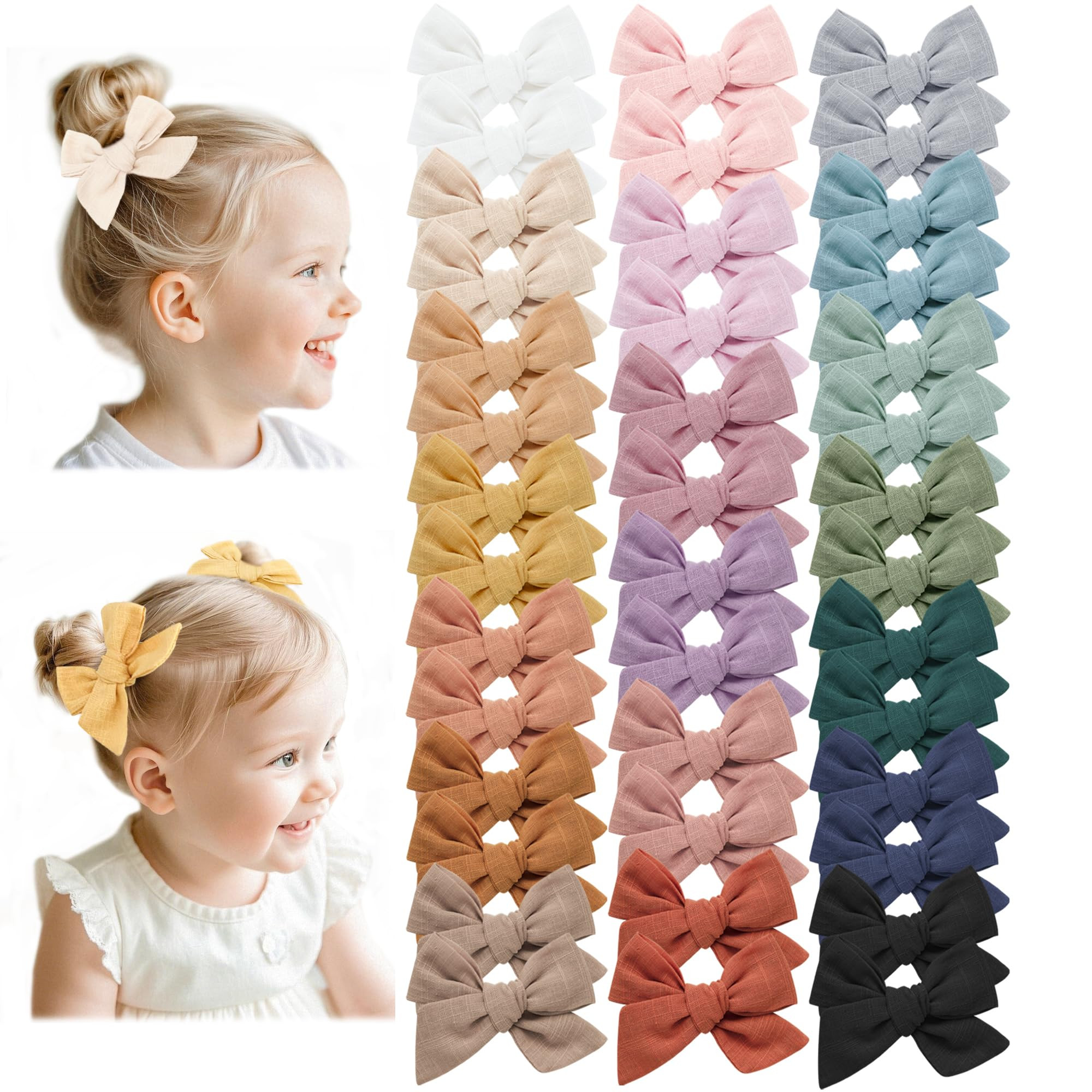 Prohouse 40 PCS Baby Girl Hair Clips, Alligator Hair Bows for Toddlers & Kids, Baby Hair Accessor... | Amazon (US)