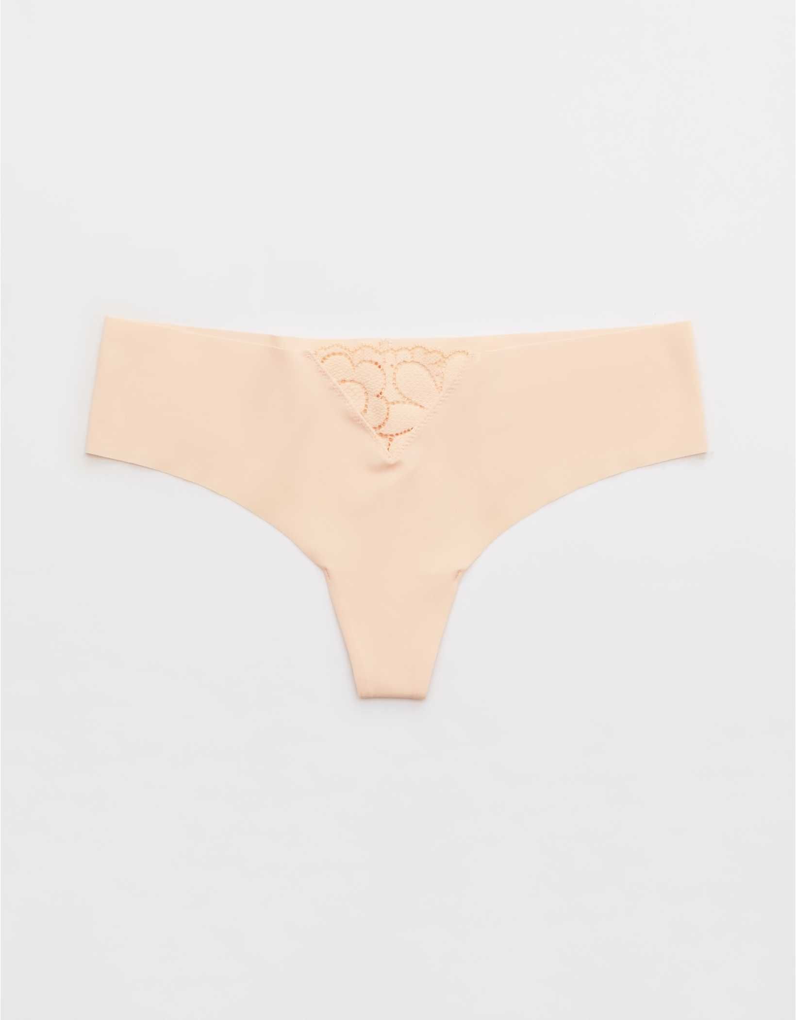 Aerie No Show Candy Lace Thong Underwear | Aerie