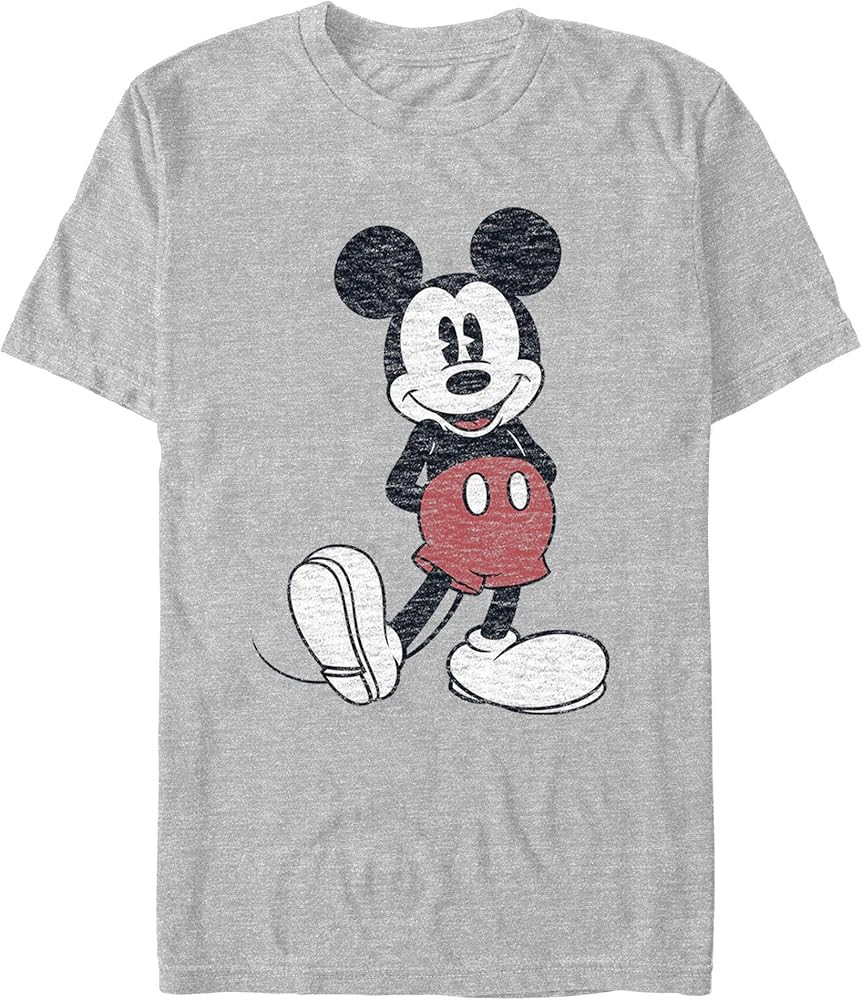 Disney Men's Full Size Mickey Mouse Distressed Look T-Shirt | Amazon (US)