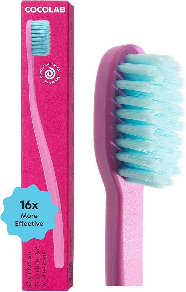 Cocolab Cocobrush Ultra Soft Toothbrush, Compact Head Bristles for Teeth Cleaning, Sensitive Gums... | Amazon (US)