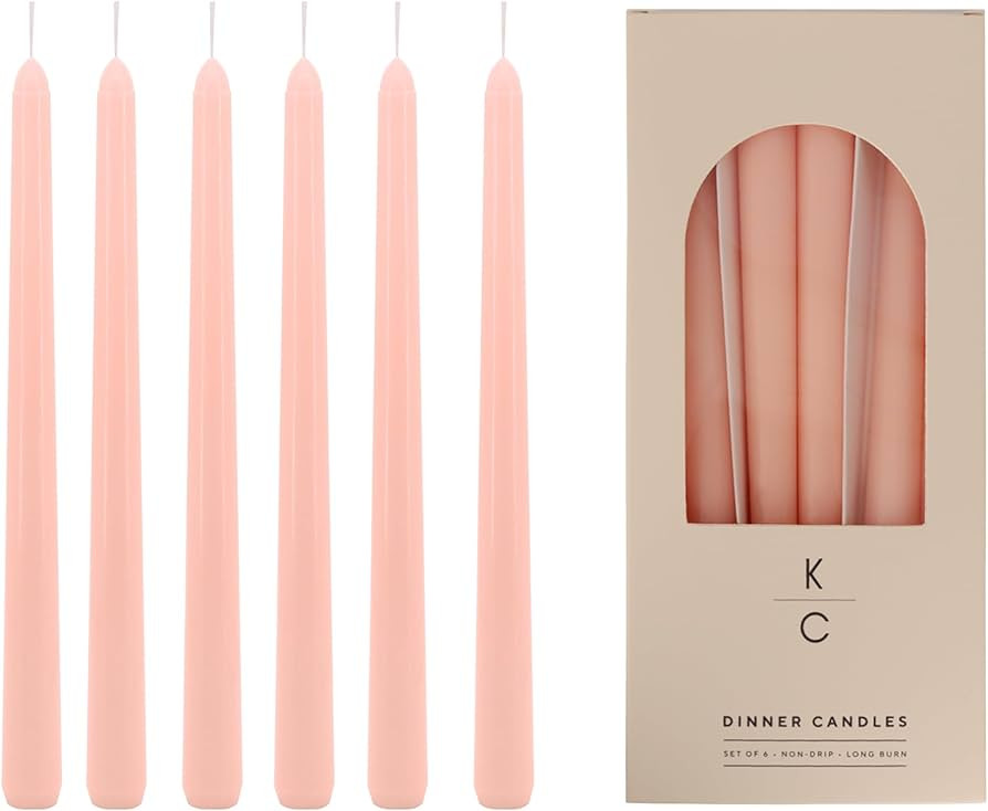 Tapered Dinner Candles - Soy & Paraffin Blend, Dinner Candles with Long-Lasting 7-Hour Burn for S... | Amazon (US)