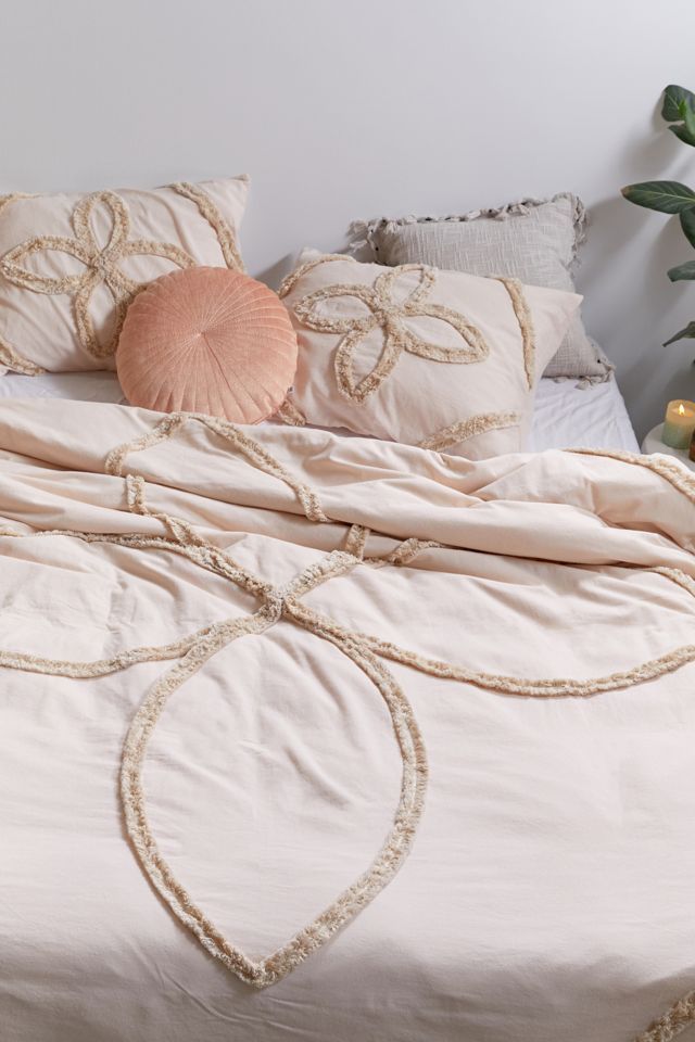 Stassia Feathered Trim Duvet Cover | Urban Outfitters (US and RoW)