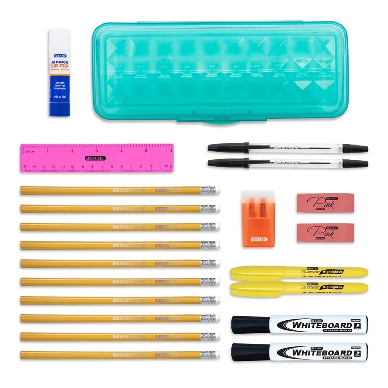 BAZIC Back to School Kit 22 Piece Count, School Supplies for Student K-12, Spec or COLOR MAY VARY... | Walmart (US)
