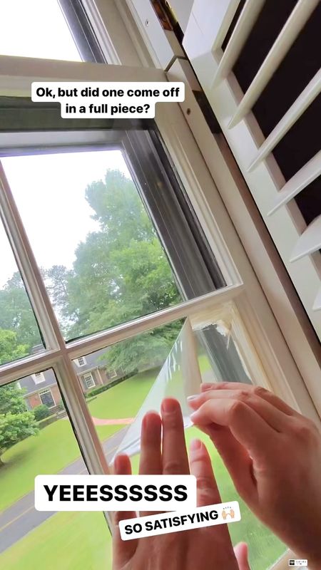 Masking liquid beats scraping a window any day 🙌🏼 paint the liquid on thick, don’t worry if it gets on the wood, and after you painted the window, cut the edges & peel.

#LTKVideo #LTKHome