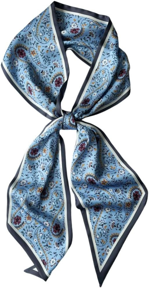 Silk Head Scarf for Hair Fashion Headwrap for Women Lightweight Neck Tie | Amazon (US)