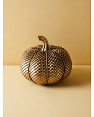 11.5in Textured Metallic Pumpkin | HomeGoods