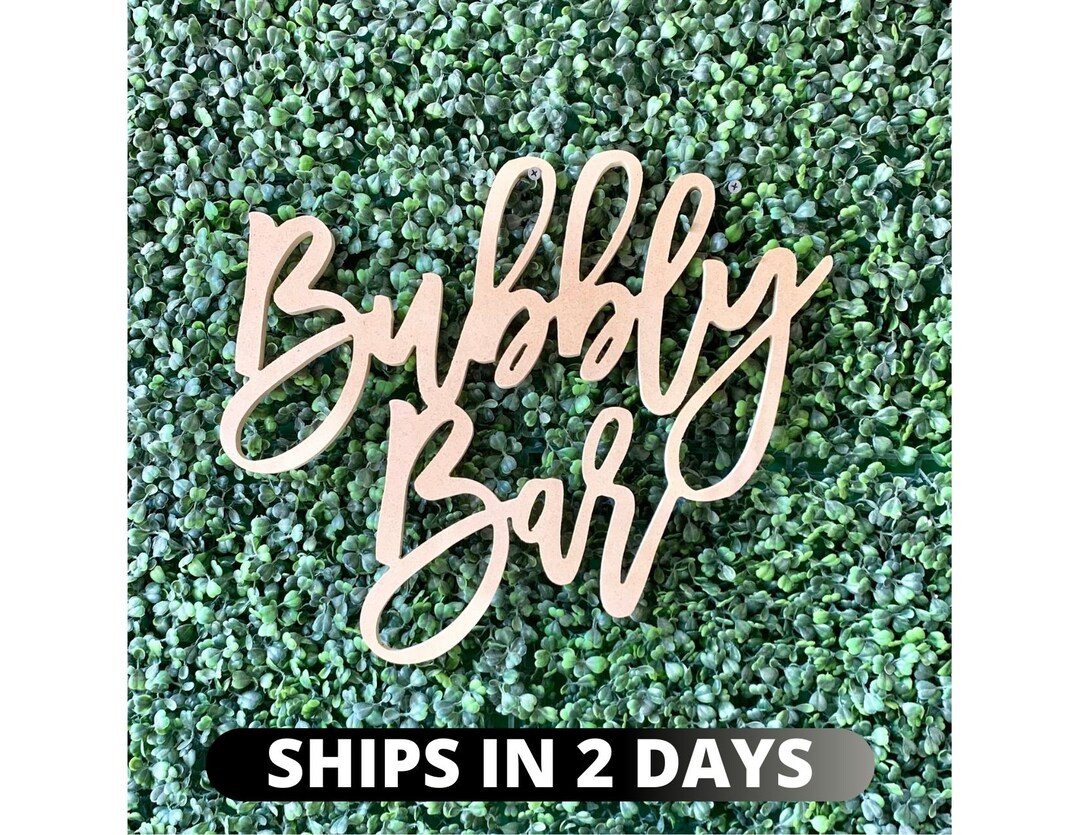 Bubbly Bar wood sign, Wedding Backdrop, Wedding Bar Sign, bride to be backdrop, wedding decor, br... | Etsy (US)