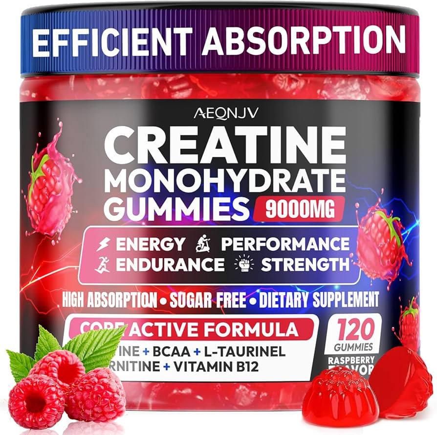 Creatine Gummies Monohydrate Complex 9000MG, Pre-Workout for Men & Women, Creatine Gummy with L-T... | Amazon (US)