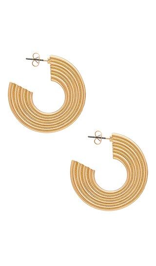 Flat Disc Earrings in Gold | Revolve Clothing (Global)