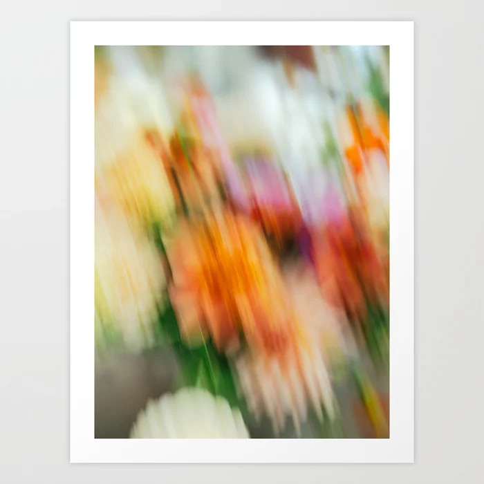 Moving Flowers | Abstract Floral Photography Art Print | Society6