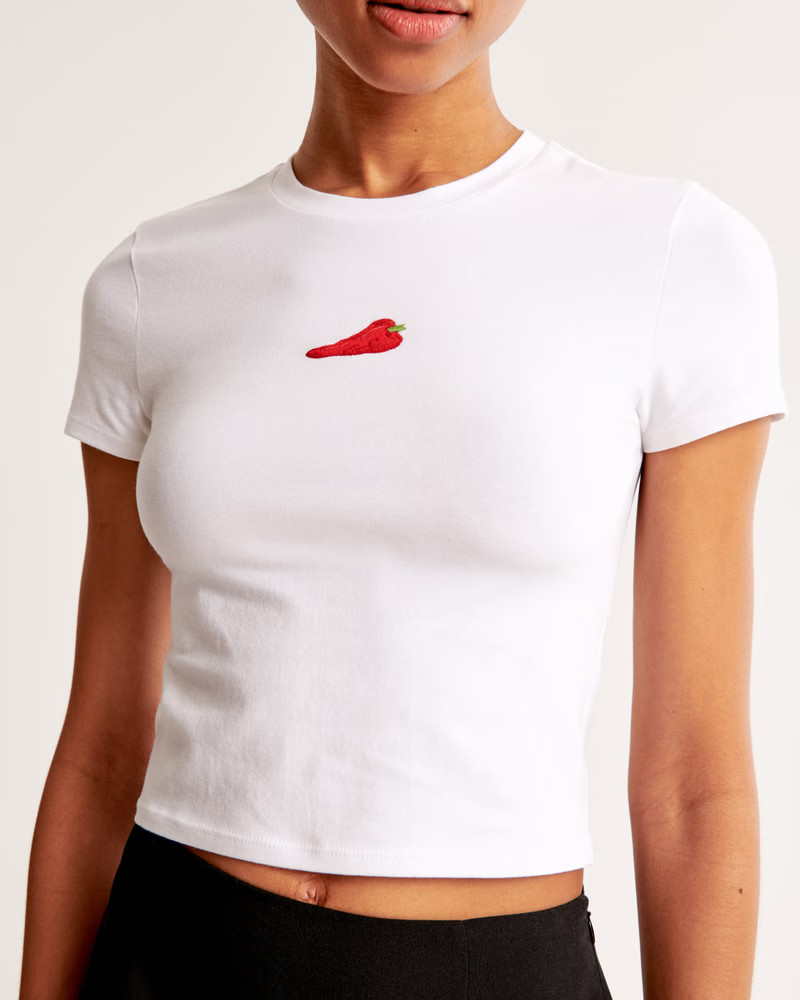 Red Pepper Graphic Baby Tee | Abercrombie & Fitch (US)