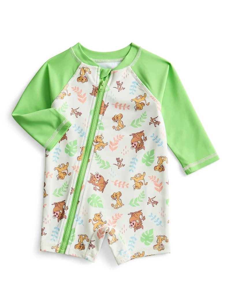The Lion King Baby Boys One Piece Rashguard Swimsuit with UPF 50, Sizes 0M-12M | Walmart (US)