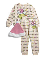 Little Girls 2pc Grinch Fleece Set With Beanie | Kids' Sets | Marshalls | Marshalls