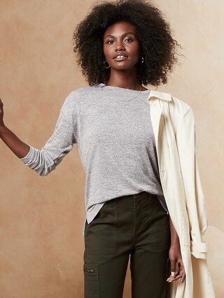 LuxeSpun Relaxed T-Shirt | Banana Republic Factory