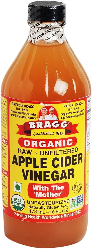 Bragg Organic Unfiltered Apple Cider Vinegar, Raw, 16 Ounce - 1 Pack | Amazon (US)