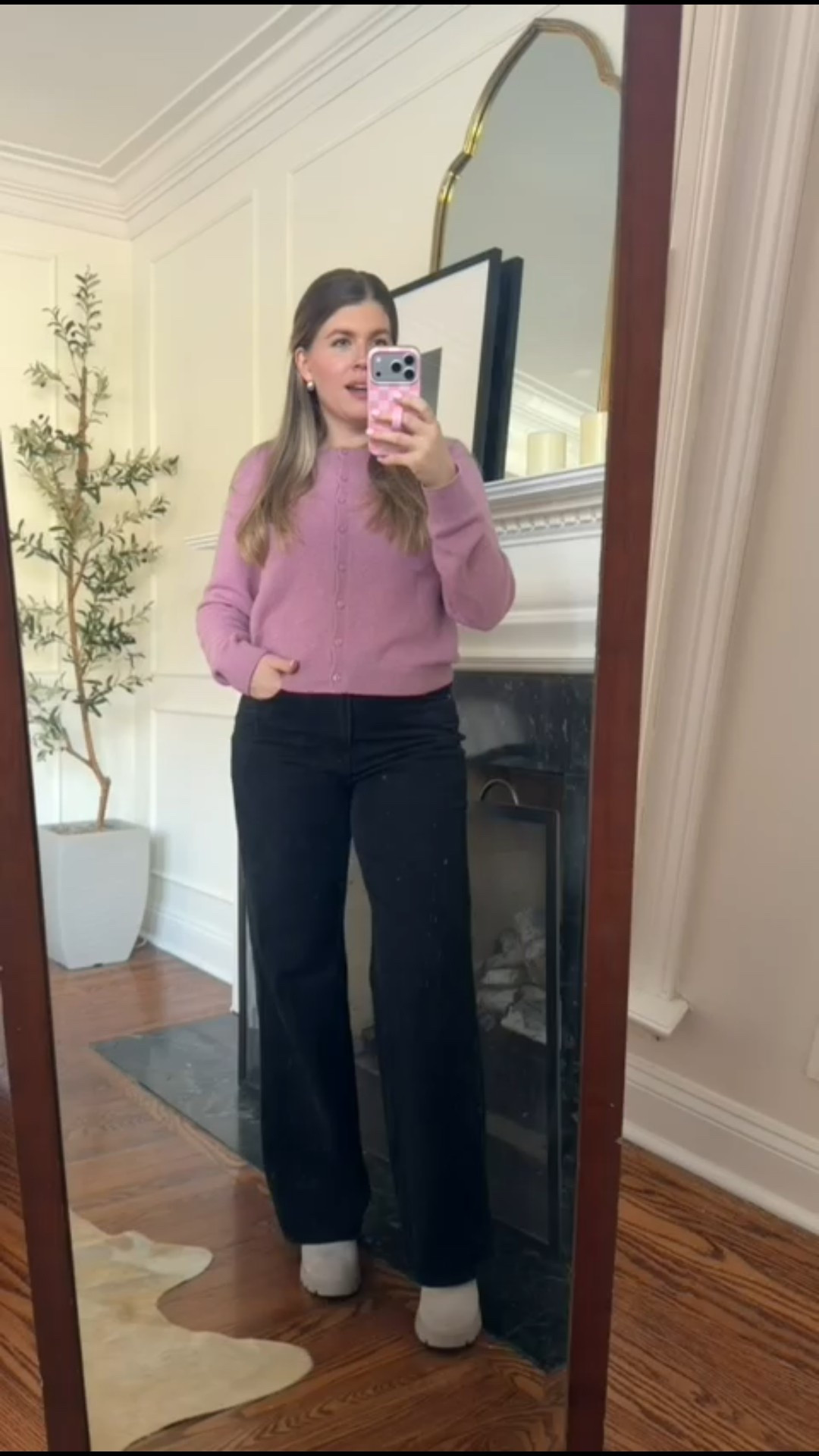 My most worn H&M jeans and my fave old navy cardigan. Wearing size 10 in jeans and M in cardigan. 

#LTKSeasonal #LTKFindsUnder50