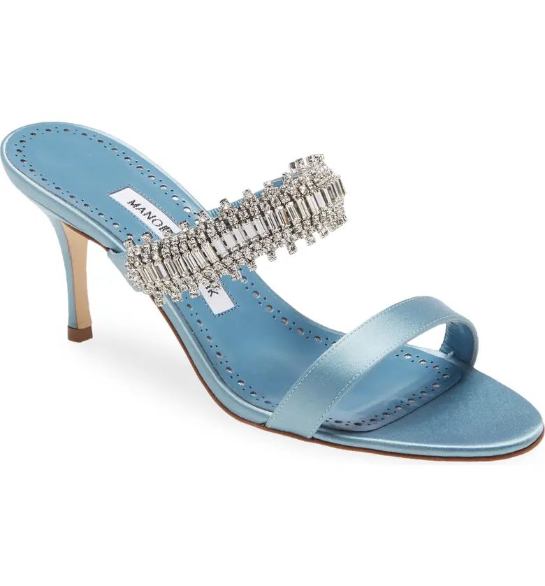 Manolo Blahnik Sako Crystal Embellished Sandal | Nordstrom | Nordstrom