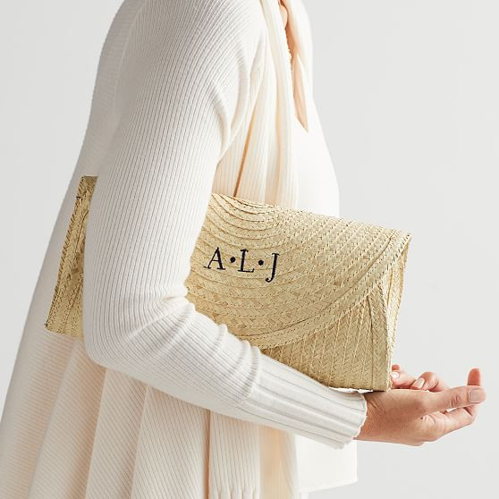 Palm Leaf Rounded Clutch | Mark and Graham