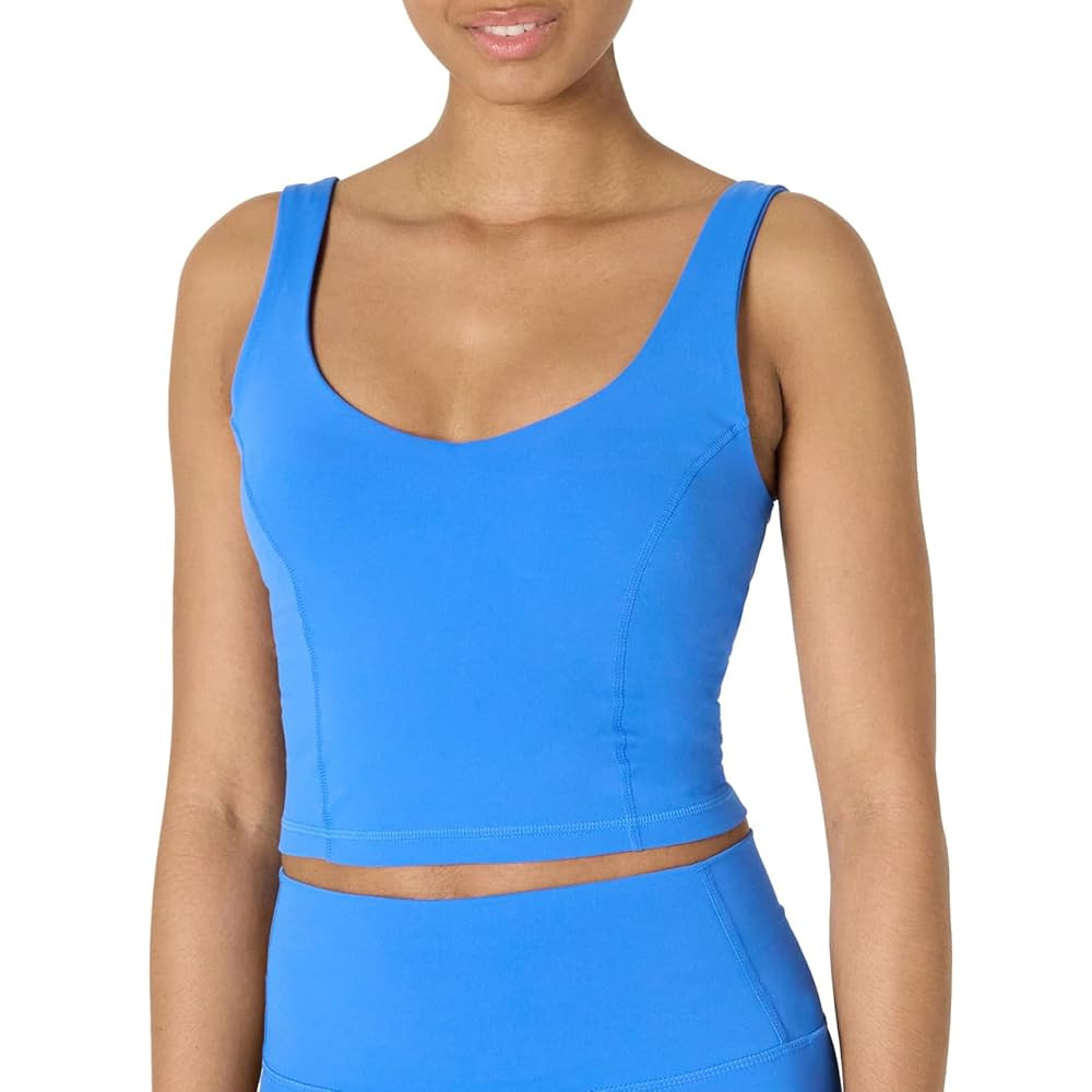 Amazon Essentials Women's Active FormFlex Buttery Soft Light Support Crop Tank with Bra | Amazon (US)