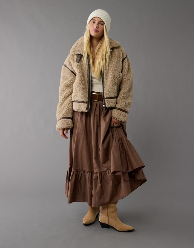 AE Teddy Biker Jacket | American Eagle Outfitters (US & CA)