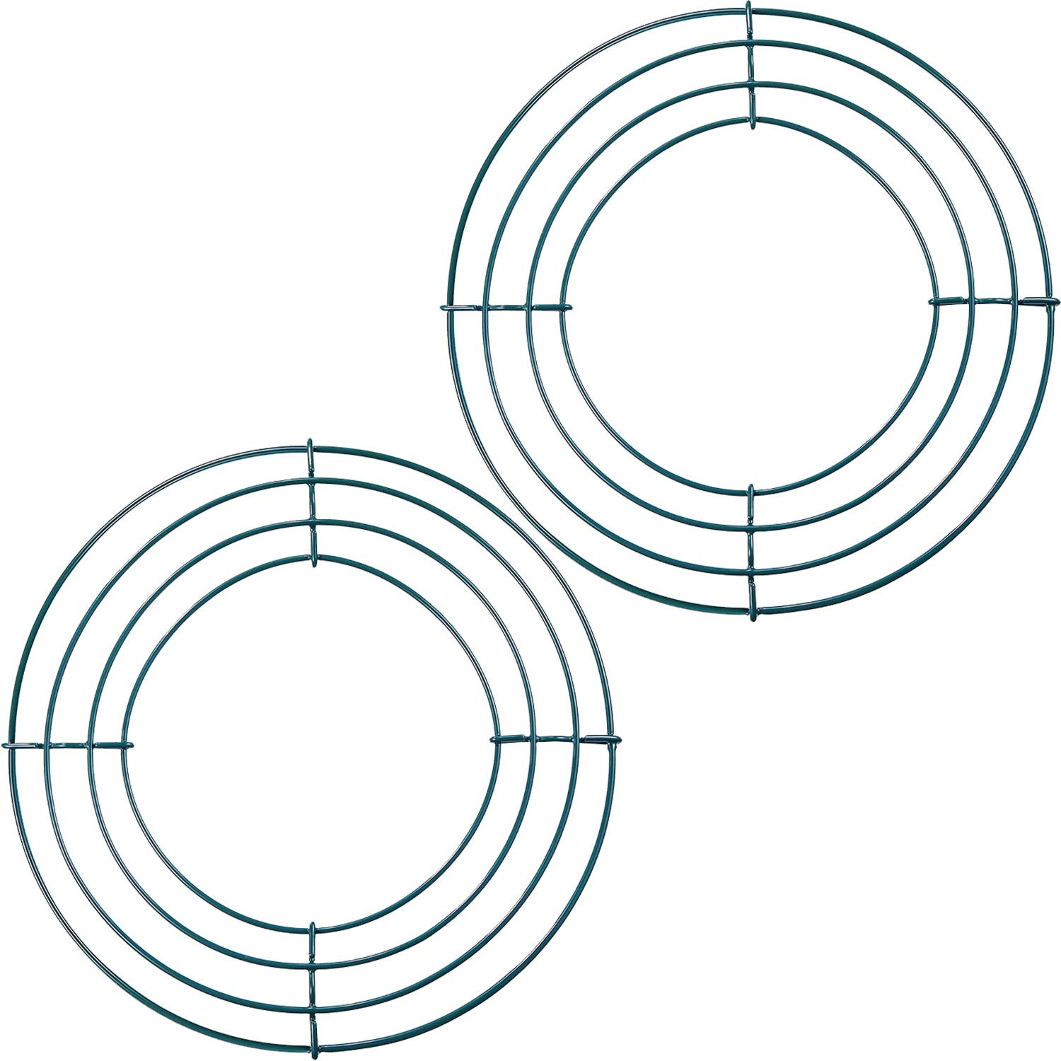 Sumind 2 Packs of Wire Wreath Frames Green Wire Garland Making Rings for Christmas Decoration(8 I... | Amazon (US)