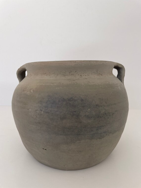 Small Vintage Clay Pot With Handles | Etsy | Etsy (US)