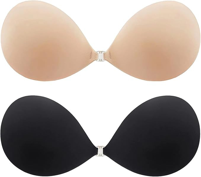MITALOO Adhesive Bra Invisible Sticky Strapless Push up Backless Reusable Silicone Covering Nippl... | Amazon (US)