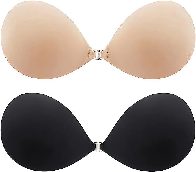 MITALOO Adhesive Bra Invisible Sticky Strapless Push up Backless Reusable Silicone Covering Nippl... | Amazon (US)