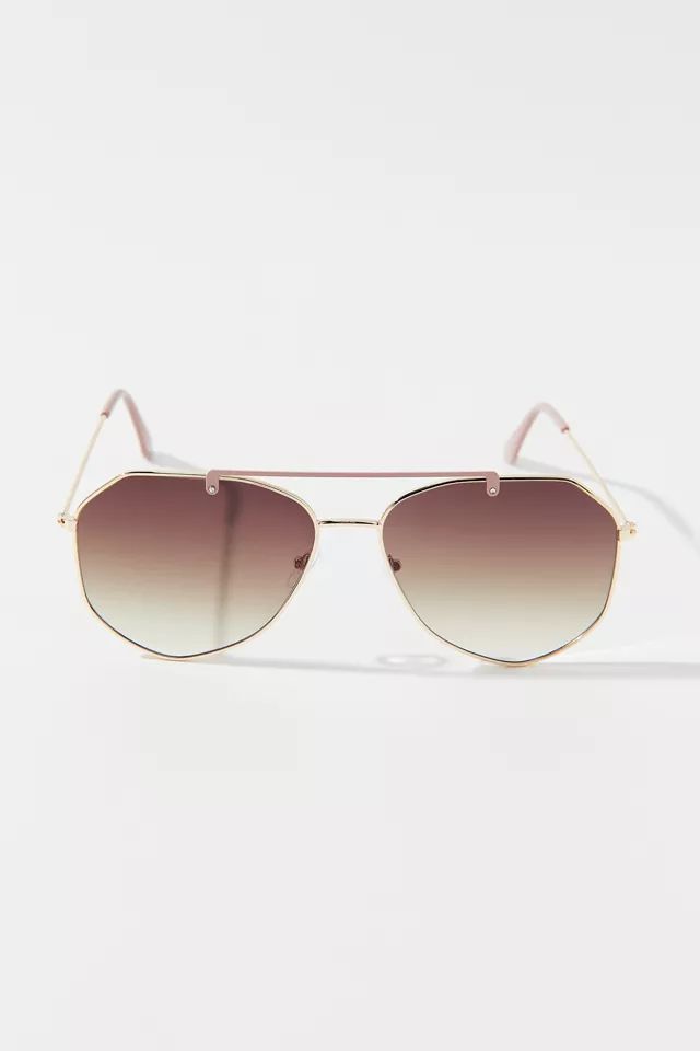 Ruby Angled Aviator Sunglasses | Urban Outfitters (US and RoW)