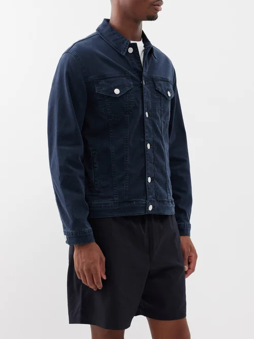 Frame - Heritage Stretch-denim Jacket - Mens - Navy | Matches (US)