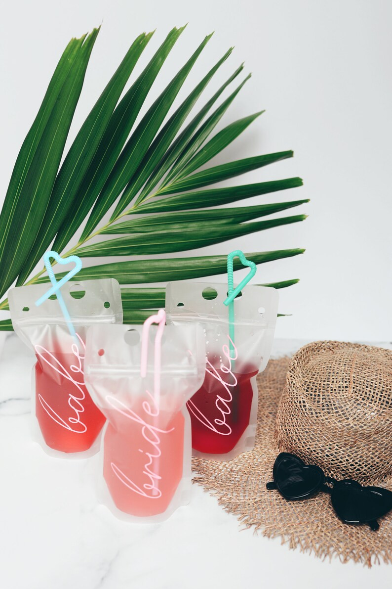 Bride & Babe Drink Pouches- Adult Drink Pouches - CapriSun Pouches -Bachelorette Booze Bag | Etsy (US)