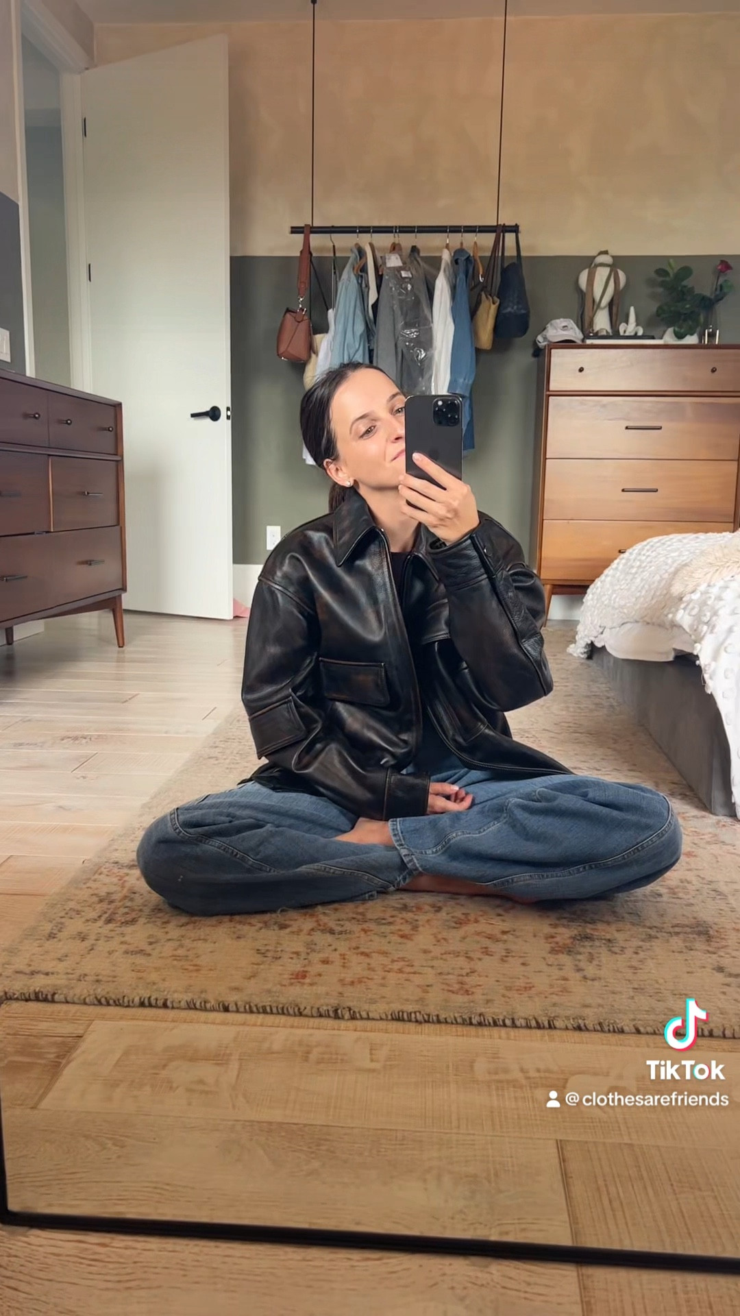 wearing an XS in the jacket and a 25 in the denim! 