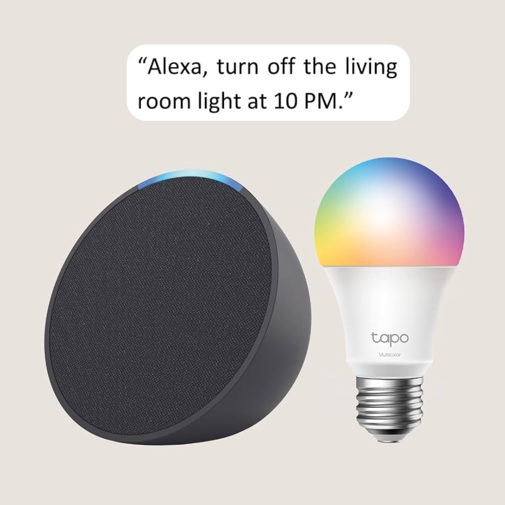 Echo Pop with TP-Link Tapo Smart Color Bulb | Amazon (US)