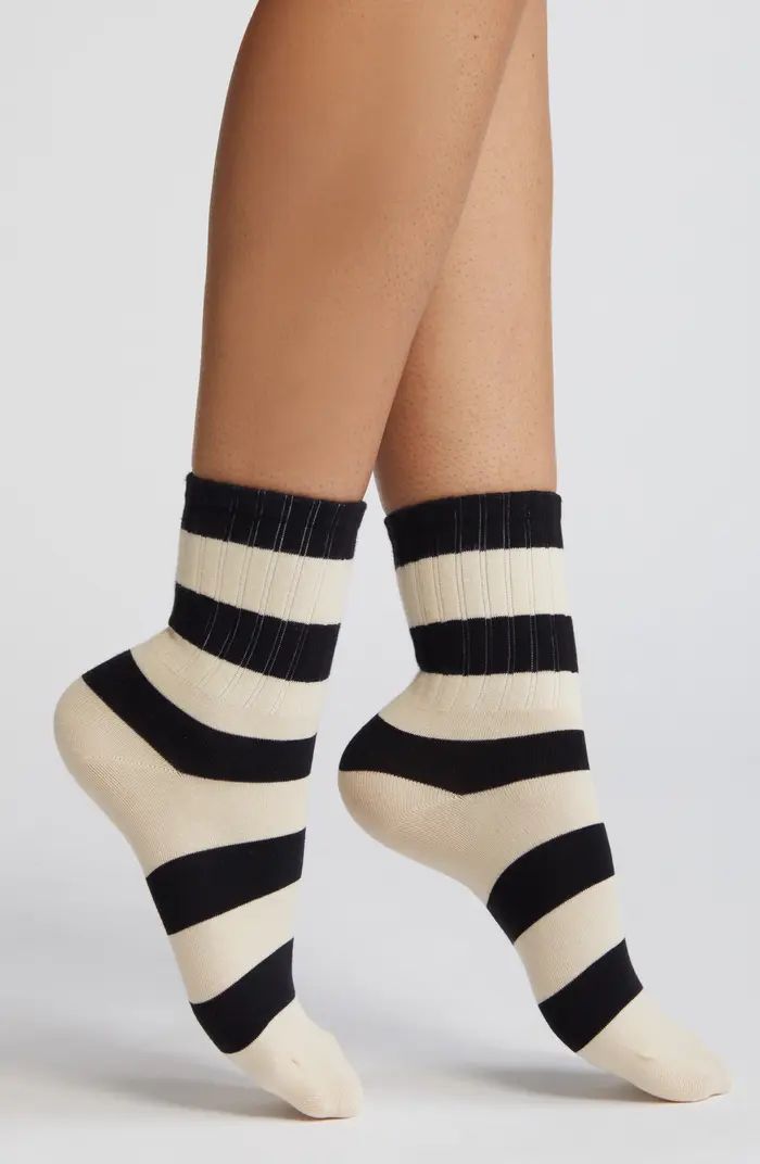 Stripe Combed Cotton Crew Socks | Nordstrom