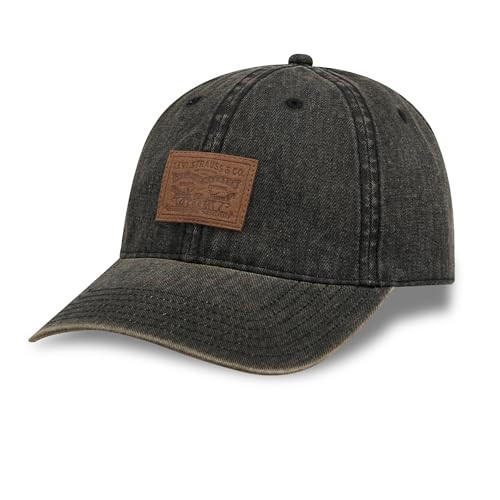 Levi's Men's Classic Baseball Hat with Logo, Black Denim, One Size | Amazon (US)