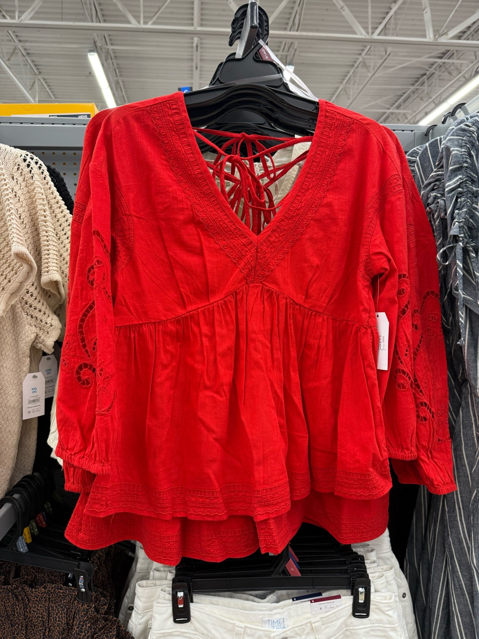 Such pretty details on the sleeves 😍available in white also. Walmart has outdone themselves once again.