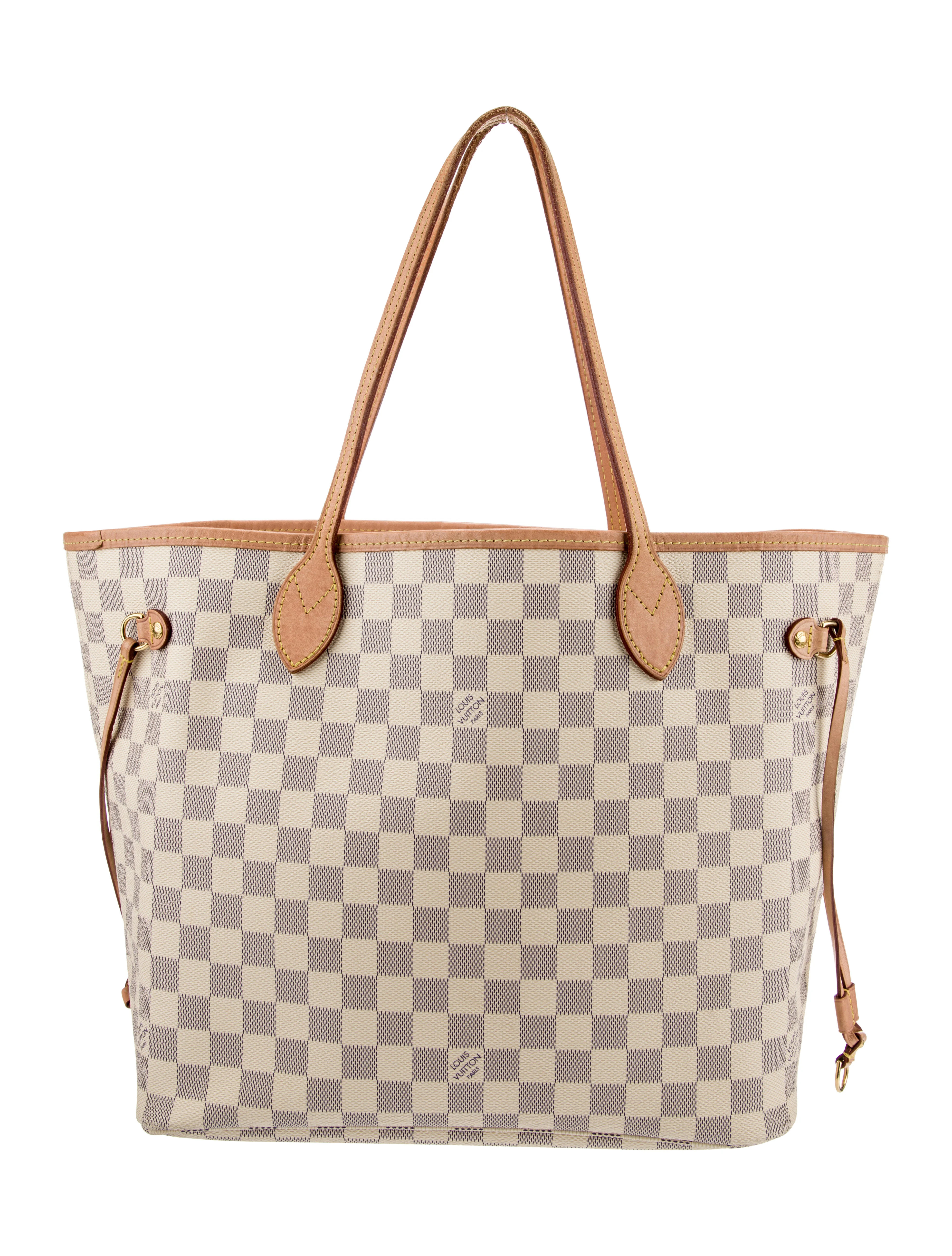 Damier Azur Neverfull MM w/ Pouch | The RealReal