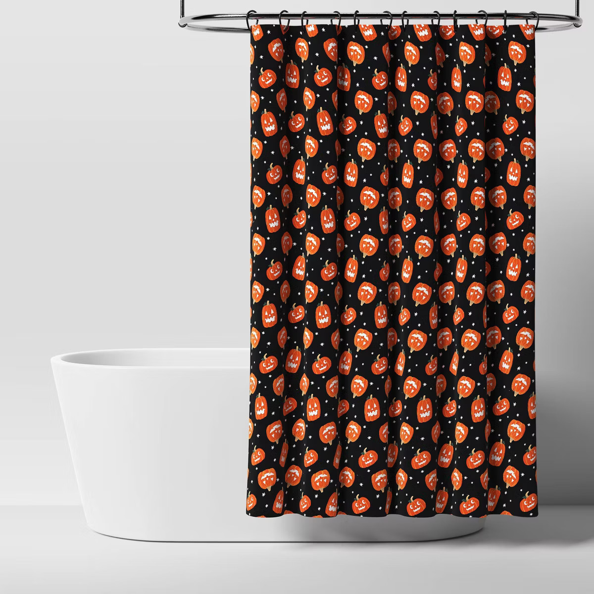 Halloween Glow in The Dark Shower Curtain Black - Hyde & EEK! Boutique™ | Target