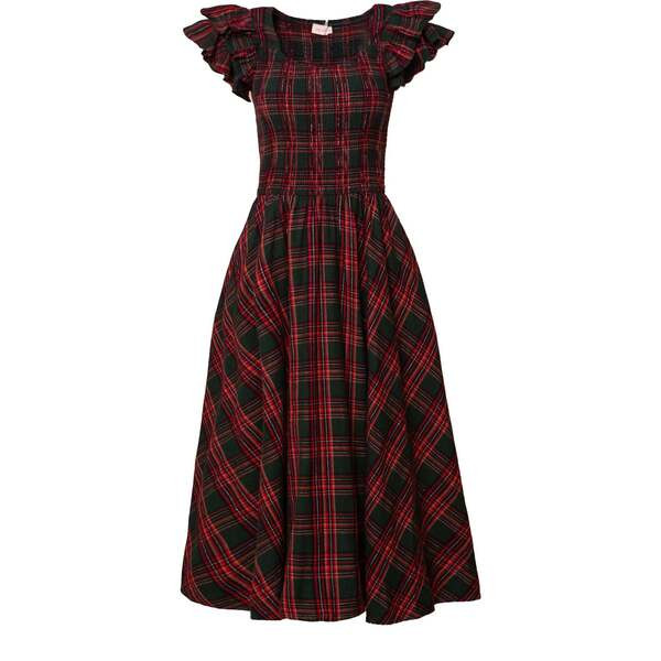 Hattie Dress in Evergreen Plaid | Maisonette