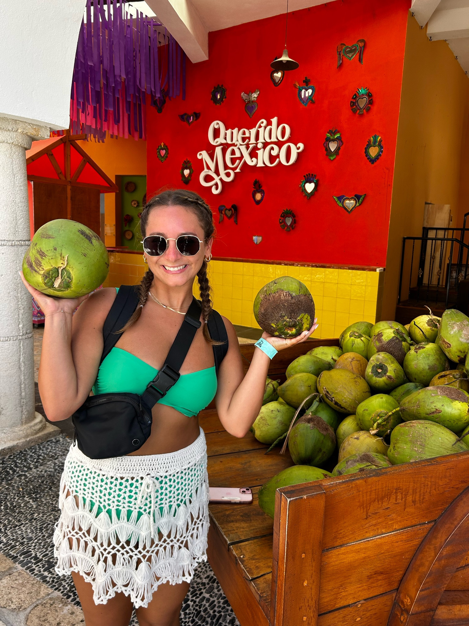 Cutest coconut stand in costa maya 