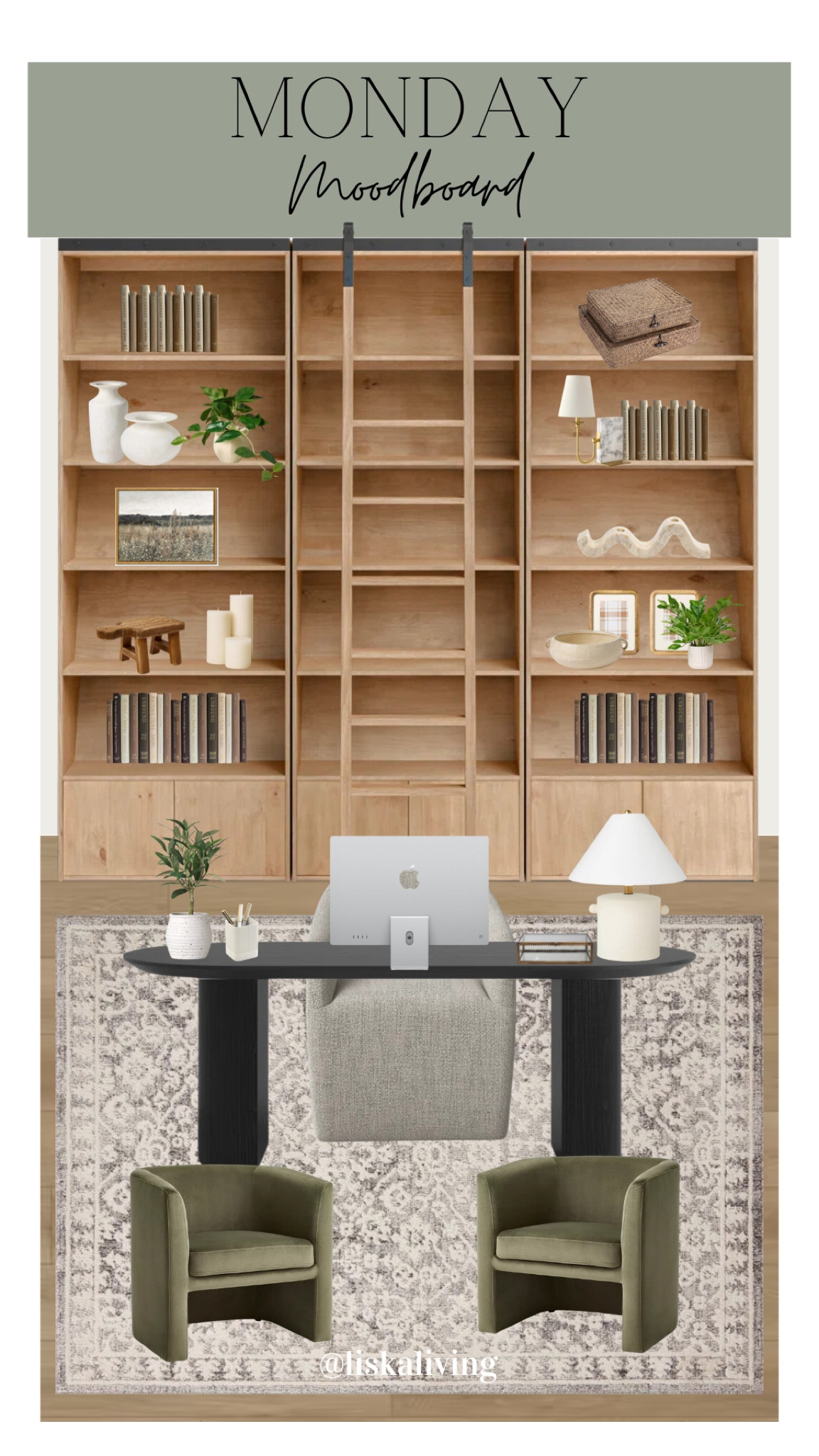 ✨MONDAY MOODBOARD - HOME OFFICE✨

Okay, how about this wall?! What I wouldn’t give to have a library wall 😍 so fun! I often opt to use a dining table for my office space designs because you get a large amount of space and you can customize it more to your style! I love the shape of this table and chair. The perfect compliment to all the straight lines on the book shelves!

✨FOLLOW @liskaliving for more home styling inspo and curated moodboards like this one! Thanks for being here! 🤍

✨SAVE this post for later!
.
.
.
.
.
.
#mondaymoodboard #moodboardaccount #moodboardinterior #moodboardpage #moodboardinspiration #designboard #interiordesign #homestyling #homestylinginspo #modernorganic #moderntransitional #earthyneutrals

#LTKStyleTip #LTKHome
