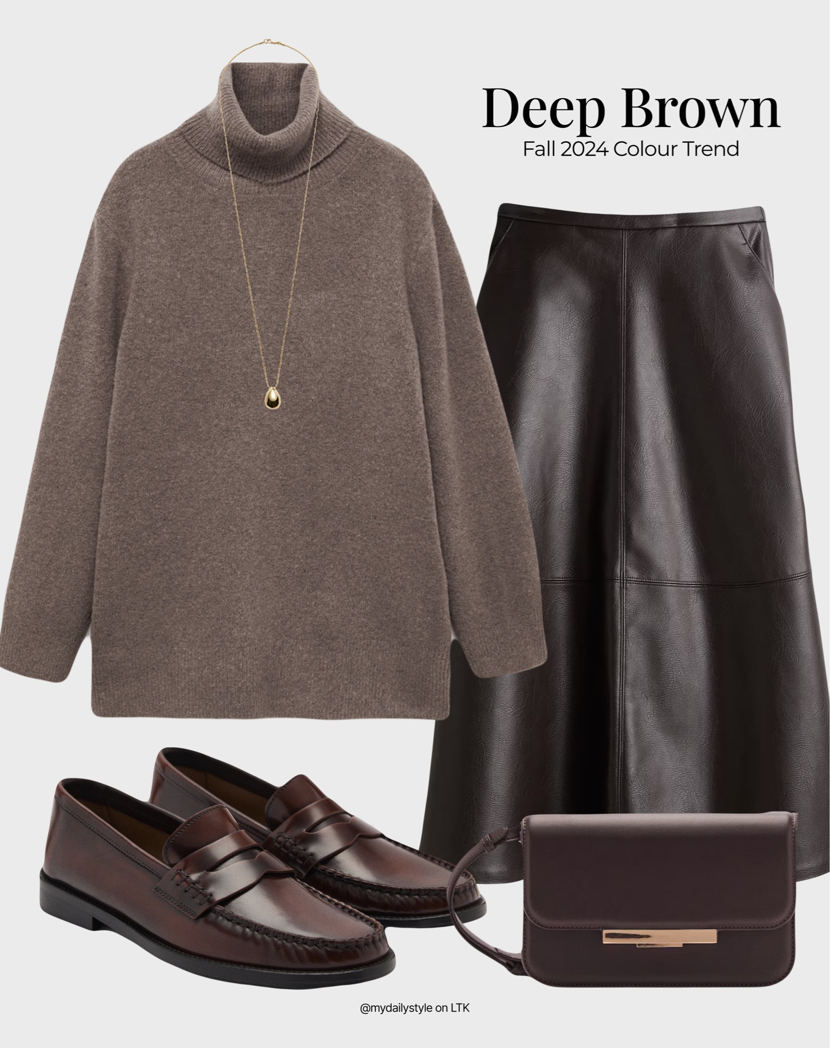 Chocolate brown is the perfect fall shade for everyone! 🖤

Styling deep brown midi skirt with turtleneck knit sweater, chocolate brown loafers, & crossbody bag.

Check out more styling ideas in my profile. 

Tags: chocolate brown, deep brown, brown shade,  fall style, pre-fall, autumn style, fall outfit, autumn outfit, fall fashion, autumn fashion, easy styling, simple everyday look, chic & basic outfit, Parisian look, casual outfit, capsule wardrobe, office look, brunch style, high street.

#LTKautumn #LTKshoes #LTKstyletip